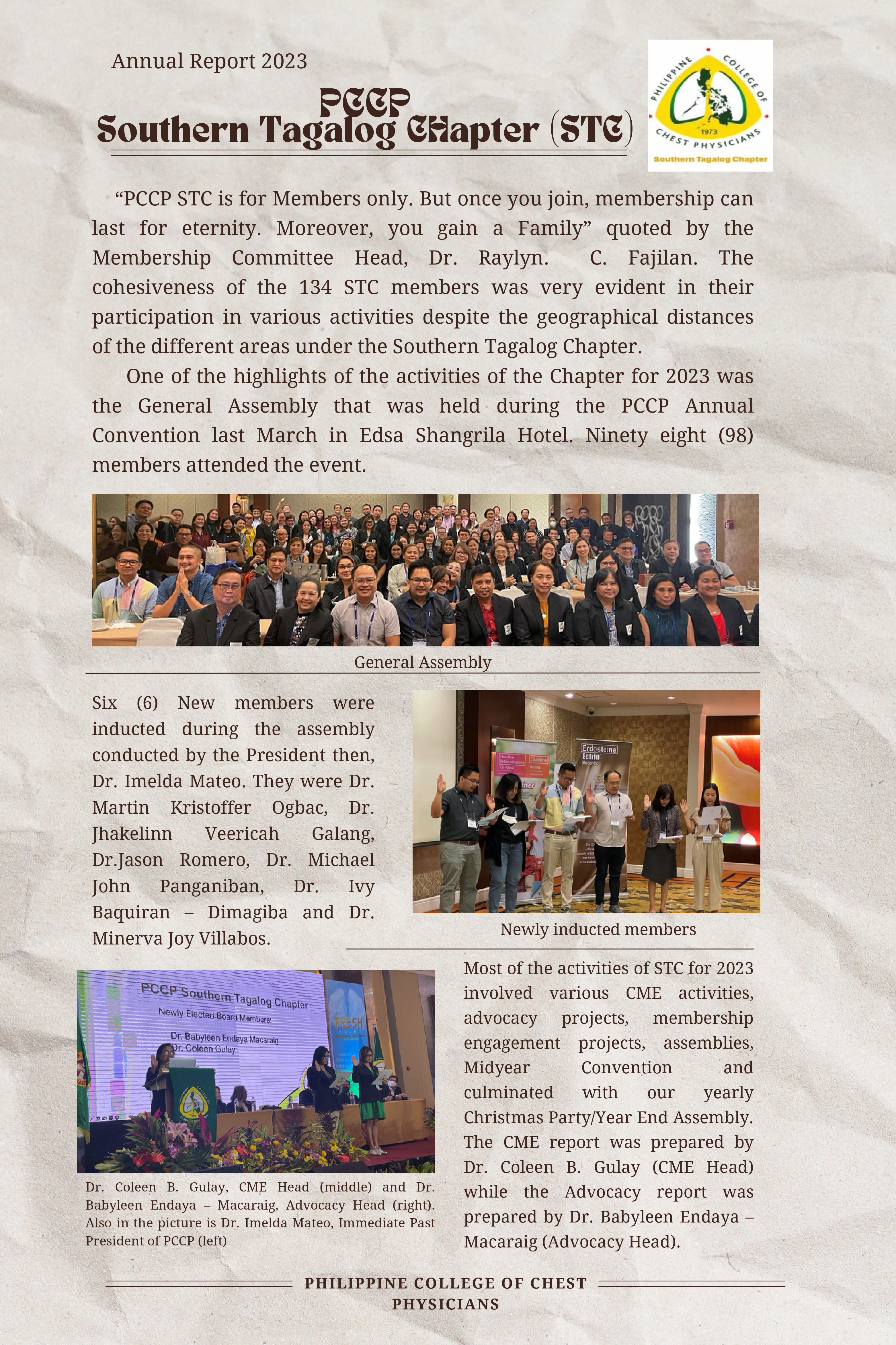 Southern Tagalog Chapter of The Philippine College of  Chest Physicians (PCCP)